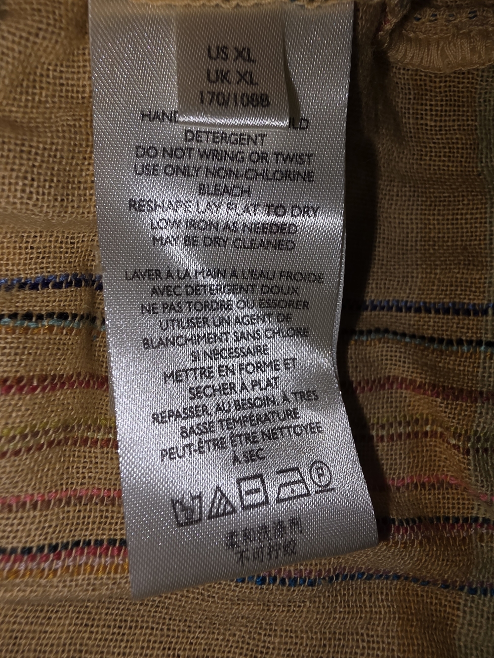 Pilcro Anthropologie XL Plaid Gauze Button Front Yoke Top Mustard Yellow Boho - Picture 4 of 10